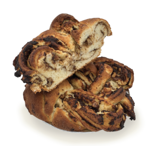 Old world flavor, gluten free. Cinnamon, walnuts, and raisins baked into soft, pull apart babka layers you will keep coming back to.